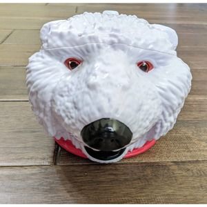 Coca-Cola Polar Bear Head Cup With Hinged Lid Plastic Coke * RARE